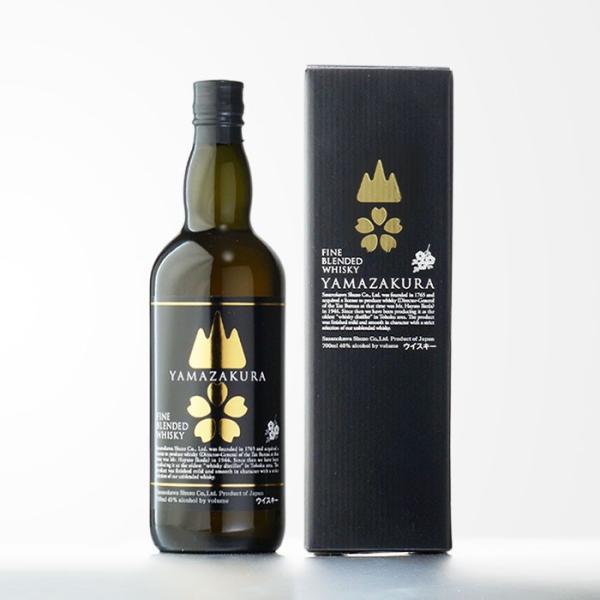 送料別 ブレンデッドウイスキー山桜 黒ラベル 笹の川酒造 40度 700ml