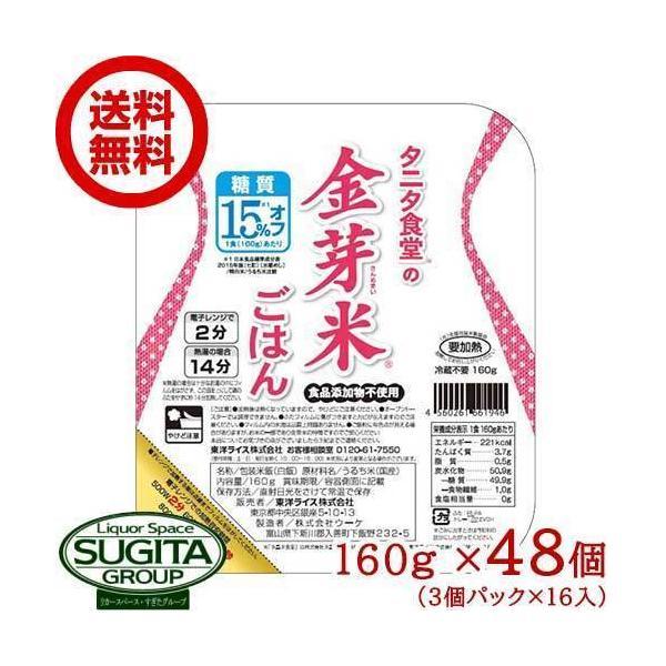 国産米 タニタ食堂の金芽米ごはん (160g×48個(2ケース)) パック ご飯 白米 健康 時短 レンジ 大容量 送料無料 倉庫出荷