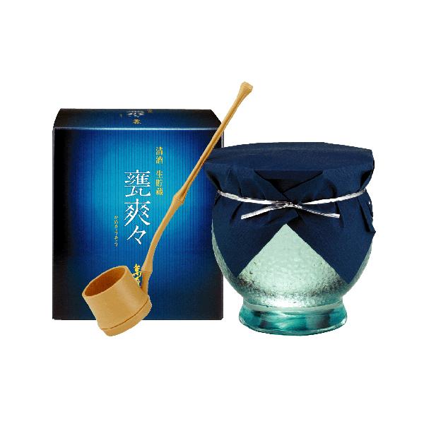 萬寿鏡 甕爽々-かめそうそう- 生貯蔵酒 900ml 化粧箱入り ひしゃく付