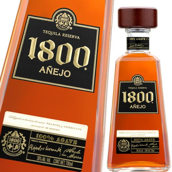 クエルボ 1800 アネホ (Cuervo 1800 Anejo) 700ml 38度 テキーラ アガベ100% 樽熟成 プレミアムテキーラ ホセクエルボ メキシコ 洋酒 ギフト プレゼント 誕生日