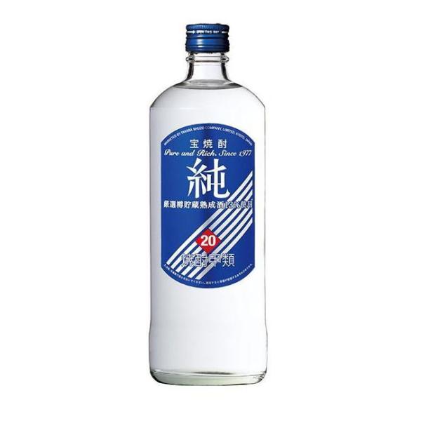 ［焼酎甲類］２４本まで同梱可　宝　２０度　純　７２０ｍｌ瓶　１本　（720ml 青ラベル　宝焼酎　寶　タカラ）宝酒造