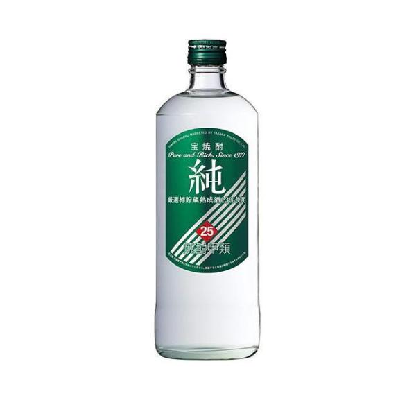 ［焼酎甲類］２４本まで同梱可　宝　２５度　純　７２０ｍｌ瓶　１本　（720ml 緑ラベル　宝焼酎　寶　タカラ）宝酒造