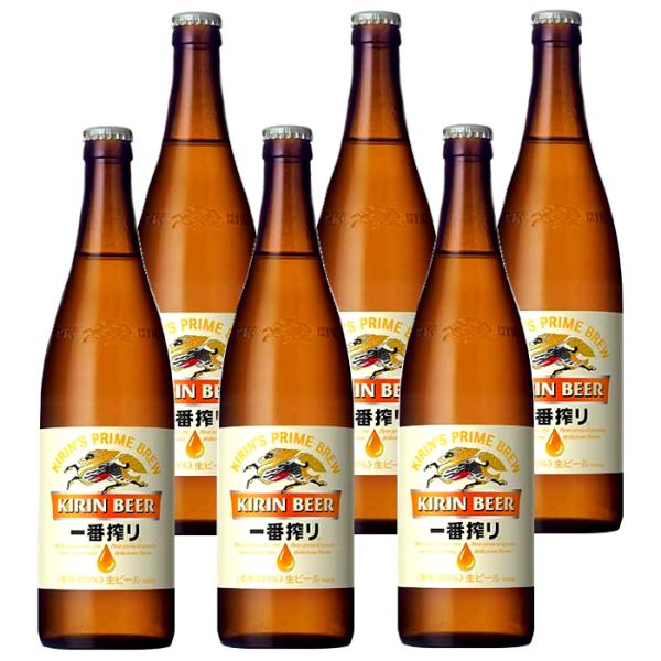 キリン（KIRIN） 一番搾り ビール 中瓶 500ml×6本 瓶ビール 1ケース