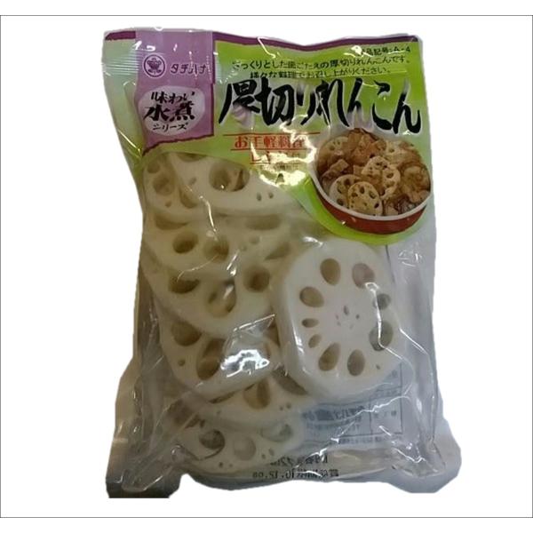 ★ドライ食品・調味料・飲料・日用品【詰合せ10kgまで1個口】で発送致します。★酒類・冷凍食品・冷蔵食品との混載はできません。★お取寄せ商品と混載の場合、発送日が遅れる場合があります。商品説明：シャキシャキした食感の厚切りれんこん水煮です。...