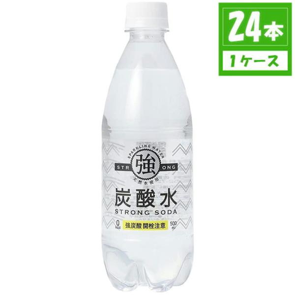 友桝飲料 強炭酸水 ペットボトル 500ml×24本
