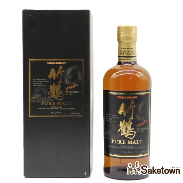 他サイト： 全国配送可能　ニッカ ウイスキー ピュアモルト 竹鶴 旧ラベル 43% 700ml 箱付きの商品画像