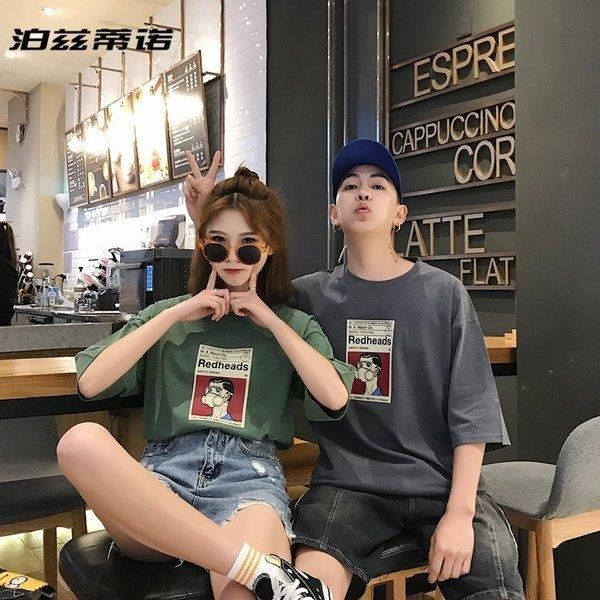 Tシャツ プルーオーバー ペアルックメンズ レディース 夏服 男女兼用 19新作 コットン 韓国風 半袖 丸首 薄手 ゆったり ファッション Entx24 Sakidori 通販 Yahoo ショッピング