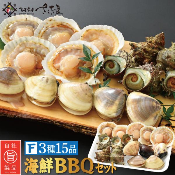 バーベキューセット F 海鮮 BBQセット 3種15品 2〜3人前【冷凍便】