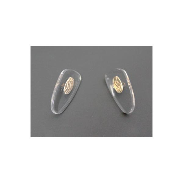 メガネフレーム部品 鼻パッド ハードタイプ（小） ＣＰ材 金色蝶芯 左右１組
