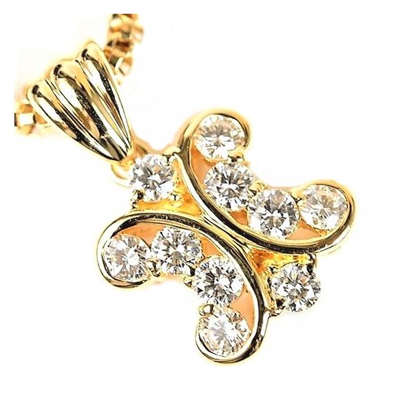 CELINE 【美品】セリーヌ K18 ダイヤ ネックレス 0.61 : サクラ