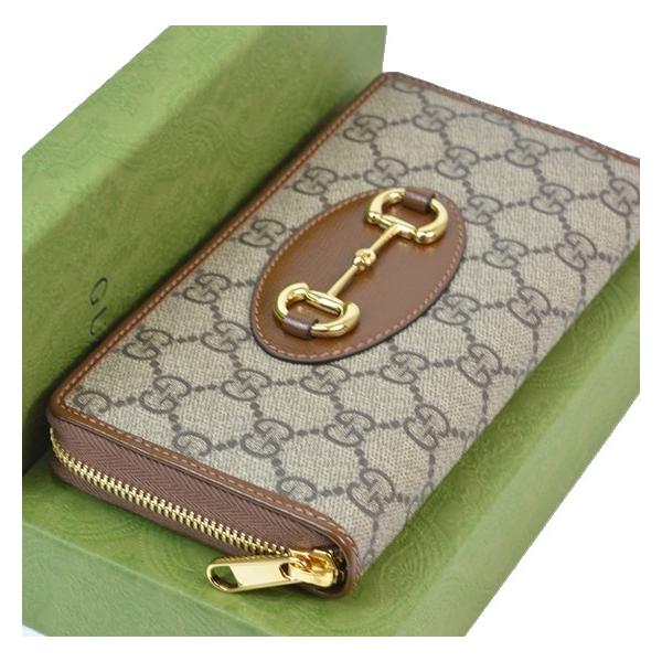 GUCCI グッチ　ラウンドファスナー　GG ホースビット 長財布 GUCCI(グッチ) ホースビット キャンバス×レザー ラウンドジップ