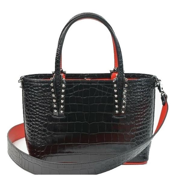 ルブタン　ミニバック　ショルダーバック Cabata N/S Mini ブラック カーフレザー - Bags - Women - Christian
