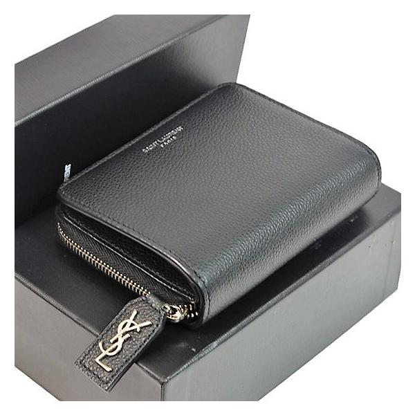 SAINT LAURENT 【新品同様】サンローラン 財布 二つ折り ラウンド