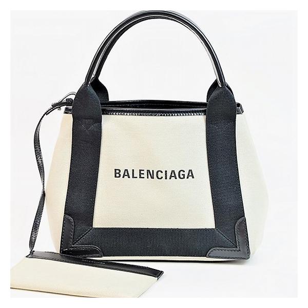 BALENCIAGA 【美品】バレンシアガ バッグ 2WAY ネイビーカバス