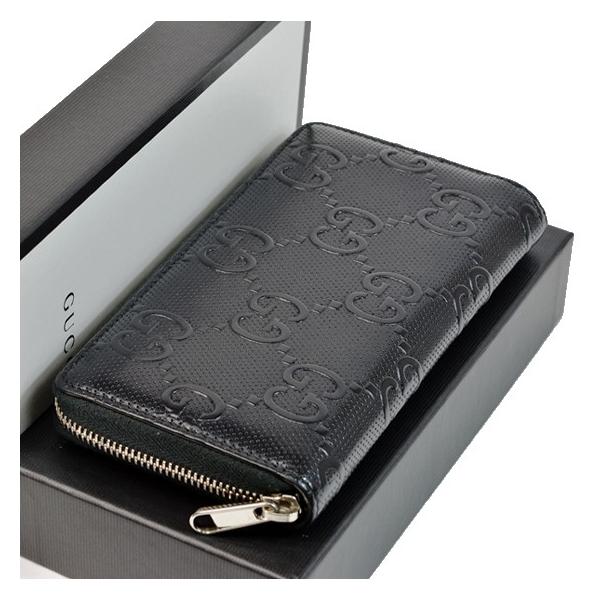 GUCCI 【美品】グッチ 財布 ラウンドジップ 長財布 GGエンボス 625558