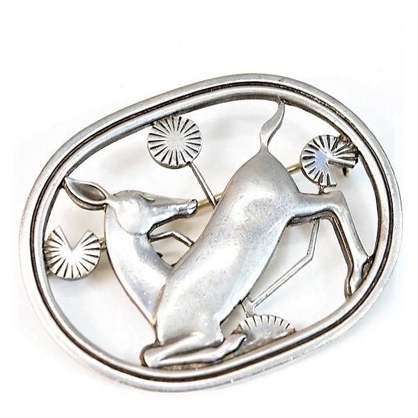 美品 ブローチ♯320 鳥 ジョージジェンセン /  楽天市場】ジョージジェンセン イルカ ハート 312 ブローチ