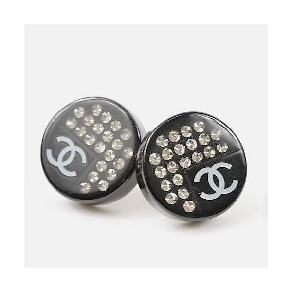 CHANEL 【美品】シャネル ピアス ココマーク ラインストーン