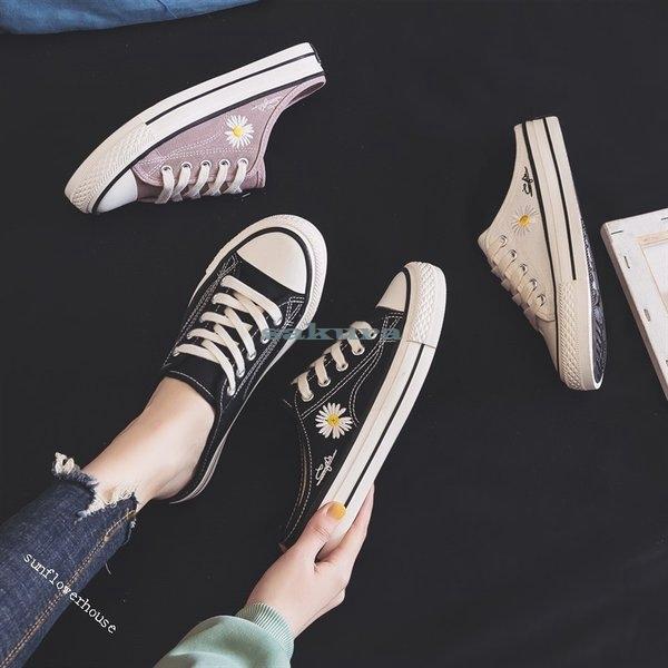 スニーカー スリッポン レディース 厚底 婦人靴 かかとなし キャンバス クロッグサンダル 履きやすい 歩きやすい 疲れない 美脚 おしゃれ 仕事用 ぺたんこ Sakura Tgrov987 サクラ 通販 Yahoo ショッピング