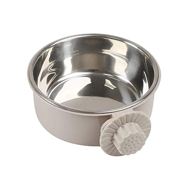 カラー：グレーサイズ：Mスタイル：ぶら下げケージに固定して、フードボウルやヘルスウォーターボウルとして使うことができます。安定性良い、ペットが餌/水飲みボウルを誤ってひっくり返すのを防ぎます。耐久性に優れたプラスチックとステンレスを採用して...