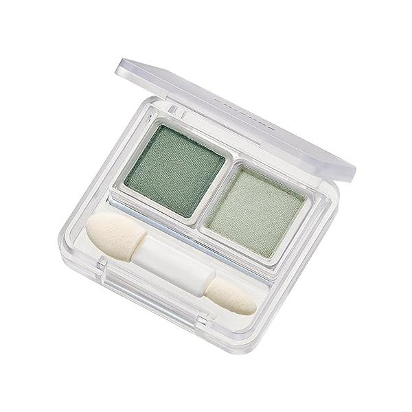 カラー：84グリーン系　抜け感のある 落ち着いたグリーンサイズ：1個 (x 1)【あざやかな高発色】見たまま発色で、単色メイクやグラデーションメイクにも幅広く使えるアイシャドウパレットです。【使いやすい2色入り】2色のカラーを順番になじませ...