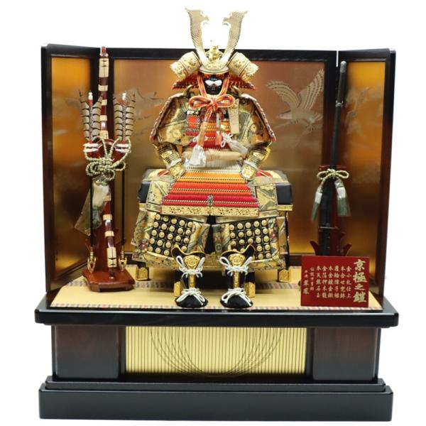 五月人形 鎧飾り高床飾 翠鳳作 12号 京極之鎧 アンティーク松鷹 2024