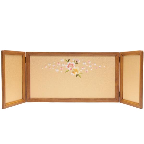 アウトレット品 雛人形屏風単品 13号華宝屏風 ケヤキ刺繍菱型桜倫光G