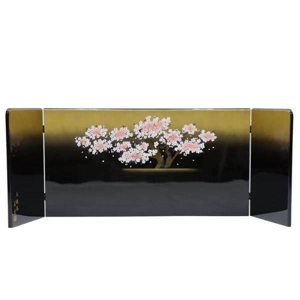 アウトレット品 雛人形三月屏風 屏風のみ 15号 ゴールドぼかし 大観桜