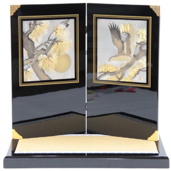 黒塗平飾台と屏風　五月人形 sakura-soleil_22a-ya-3071