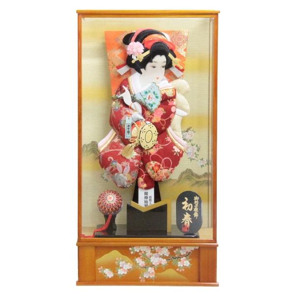 振袖御羽子板飾り 23号 アウトレット 羽子板 ケース入り 新型金彩振袖 23号 hg23-1001 初春