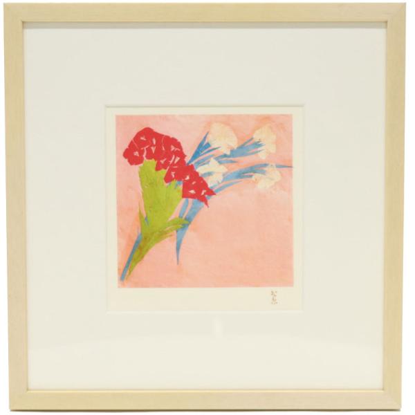 アウトレット品 額絵 紙絵 高村智恵子 花束 24a-ya-0253