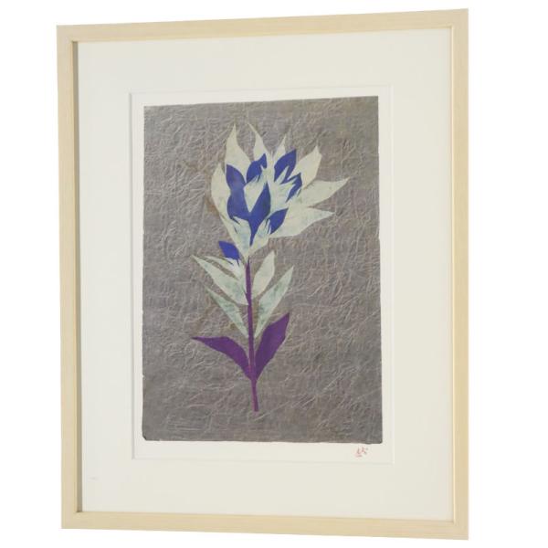 アウトレット品 額絵 紙絵 高村智恵子 りんどう 24a-ya-0287