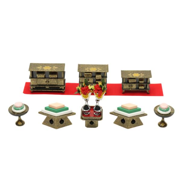 アウトレット品 雛人形 道具単品 25号 雛道具6点セット 三棚6品セット