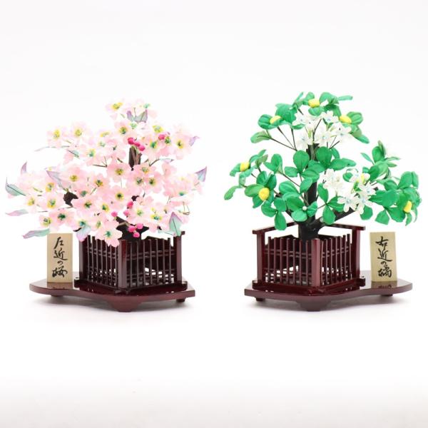 アウトレット品 雛人形 桜橘単品 御所桜NO.1 ワイン塗り台 26a-ya-0469