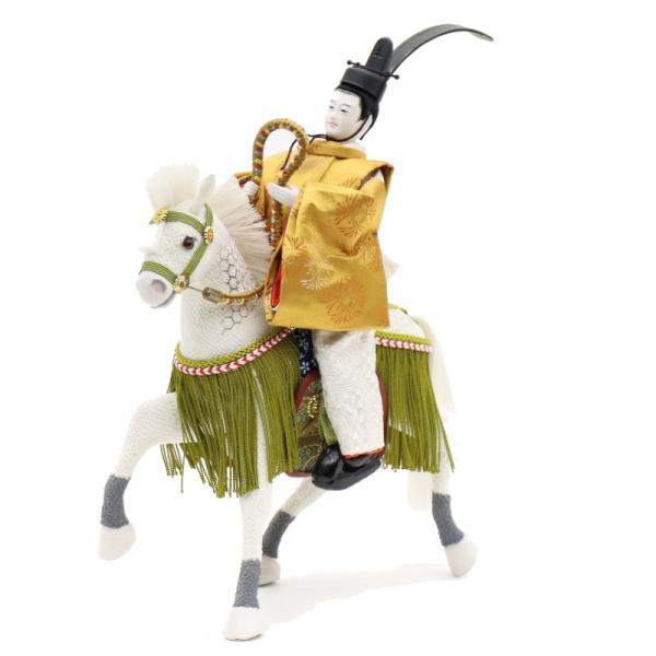 アウトレット品 五月人形 その他人形単品 馬上武官 白馬/黄着物 26a-ya