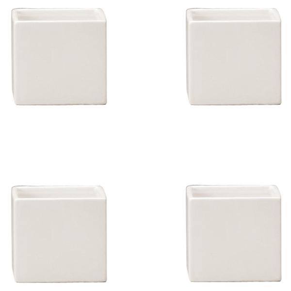 花瓶 フラワーベース Color VASE Cube カラー ベース キューブ white 4