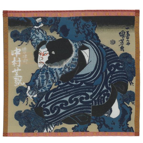 ジャガード織マットマット 日本の原景 歌舞伎 樋口次郎・中村芝翫 浮世絵 ミニマット No.31