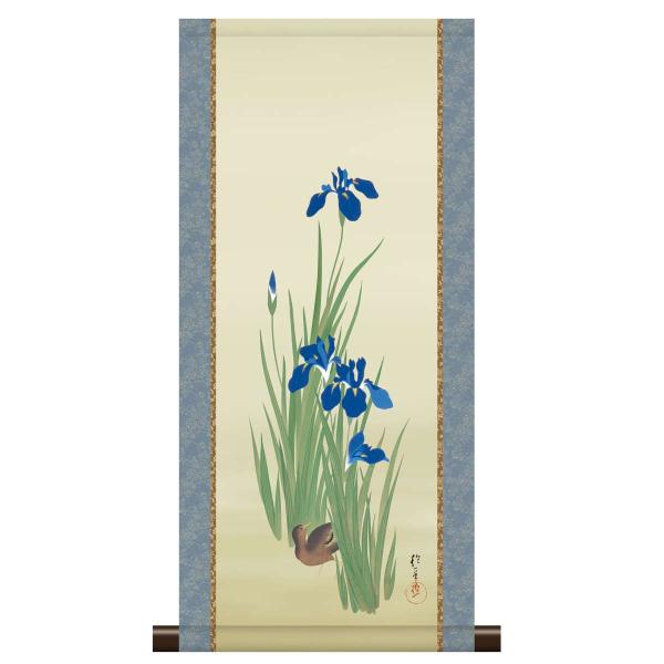和風モダン掛 日本の名画 酒井抱一 燕子花に水鶏図 KM3R1-066 : さくら