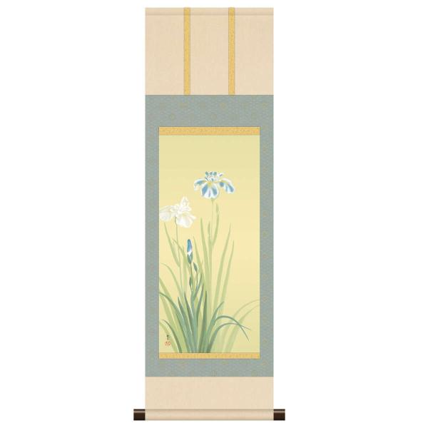 本格ミニ掛軸 日本の名画 菱田春草 花あやめ KM3R1-079 : さくら