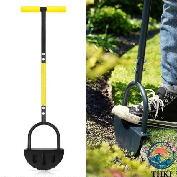 芝生カッター 芝生手入具 ターフカッター ステップ付き 全長  106cm 芝刈りシャベル 雑草除去 エッジャー 園芸ツール 使いやすい おすすめ 人気