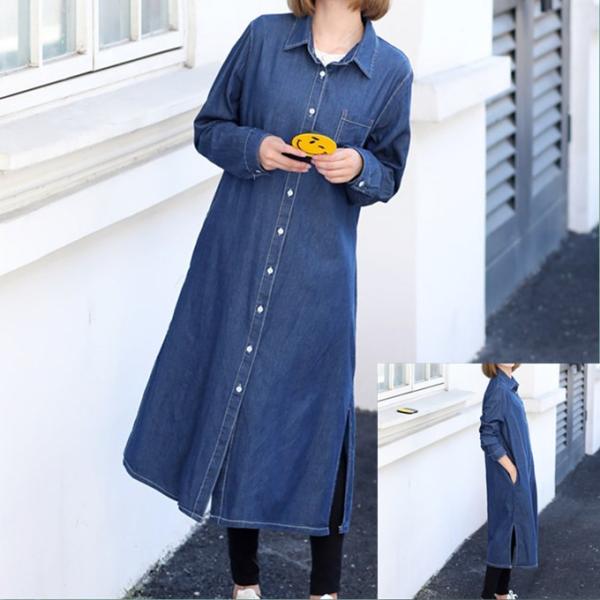 デニム ロングシャツ デニムシャツ ワンピース 長袖シャツ デニムワンピース 長袖ワンピース シャツワンピース アウター 春 秋 羽織 Buyee Buyee 提供一站式最全面最专业现地yahoo Japan拍卖代bid代拍代购服务 Bot Online