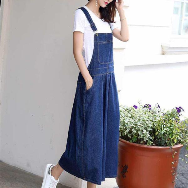 デニム ジャンパースカート ジャンスカ マキシスカート ロング デニム Aライン ロング丈 ヒッコリー ドット インディゴ Buyee Buyee Japanese Proxy Service Buy From Japan Bot Online