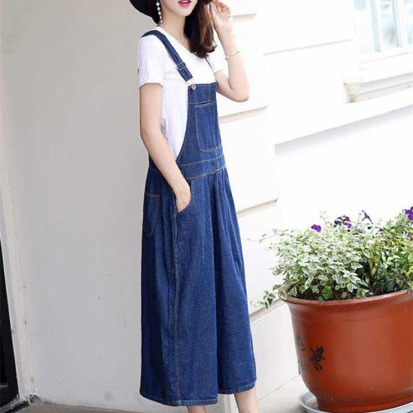 デニム ジャンパースカート ジャンスカ マキシスカート ロング デニム Aライン ロング丈 ヒッコリー ドット インディゴ Buyee Buyee Japanese Proxy Service Buy From Japan Bot Online