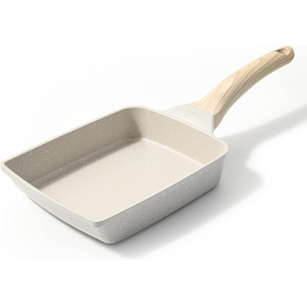 【商品説明】CAROTE カローテ 卵焼き フライパン 14*18cm IH・ガス火対応 PFOA PFOS フリー 卵焼き器 マーブルコート スルスルすべる くっつくことがなく 手入れ簡単 グレージュ 一年補償 cosy（14*18cm）...