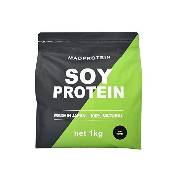 他サイト： MAD PROTEIN(マッドプロテイン) ソイプロテイン 人工甘味料不使用 ノーフレーバー 国内加工 大豆 無添加 植物性プロテイン (1kg)の商品画像
