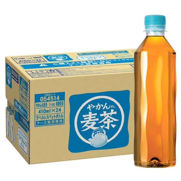 他サイト： コカ・コーラ やかんの麦茶 from 爽健美茶 ラベルレス 410mlPET ×24本の商品画像