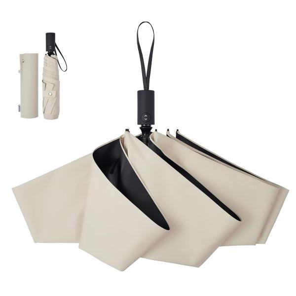 konciwa 日傘 UVカット率100% 晴雨兼用【飛び出し防止安全設計】 折りたたみ傘 大きいサイズ100cm 軽量230g 完全遮光認証 ワン