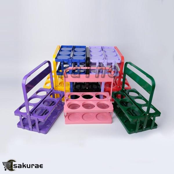 配送キャリア：プラスチック製のドリンクラックは折りたたみ可能なデザインを採用しており、スペースをとらずに持ち運びや保管が簡単です。カーゴラック：ボトルバスケットの内側はボトルやカップを固定し、持ち運び中の衝撃や揺れを防ぐように設計されていま...