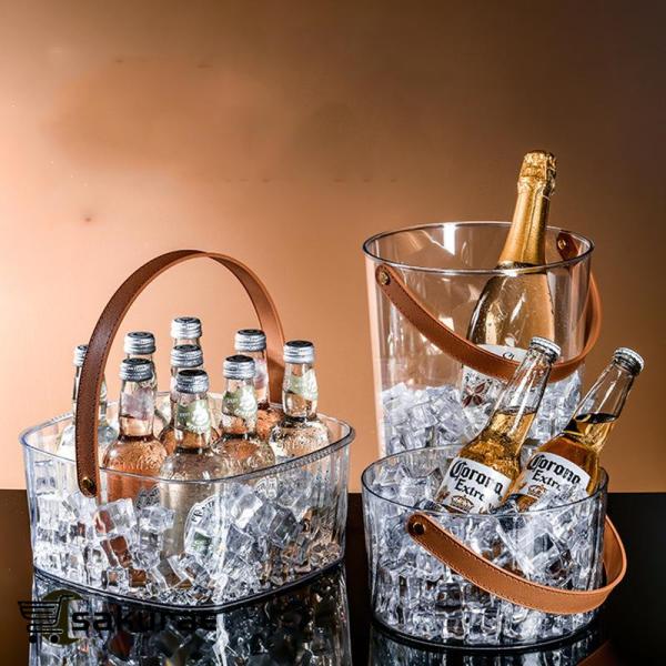 商品名:アイスペール 氷入れ クリア ハンドル付き アイスクーラー 持ちやすい 軽量 ホーム バー用品 大容量 アイスバケット 料亭 旅館 居酒屋 飲食店 業務用                            商品説明:アイスバケッ...