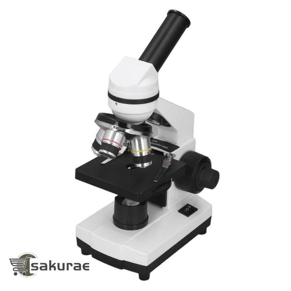 単眼顕微鏡 高倍率 学生生物顕微鏡 実体顕微鏡 拡大顕微鏡 電子顕微鏡 2000X デュアルLED照明初心者顕微鏡 高精度ファインフォーカス 色消し対物レンズ3個
