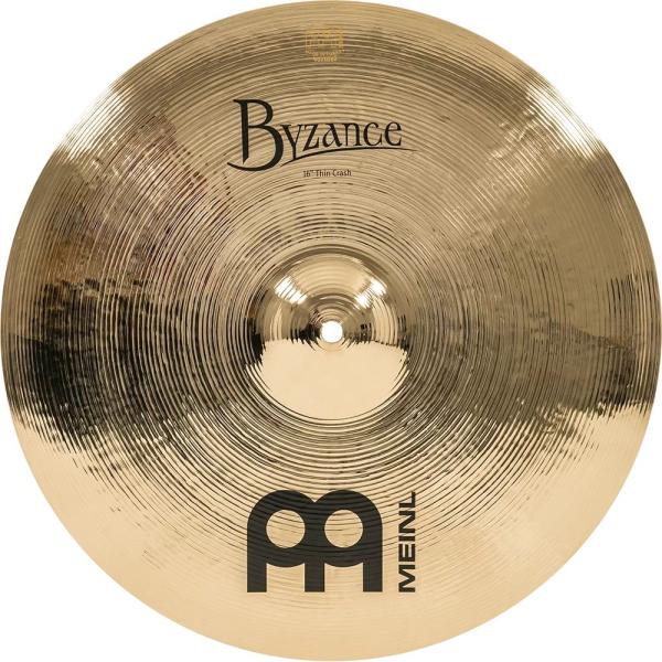 MEINL Cymbals クラッシュシンバル Byzance Brilliant シリーズ 16" Thin B16TC-B〔マイネル シンバル ドラム〕